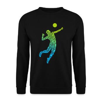 Symboles des joueurs de volleyball Garçons Joueur de volleyball - Sweat-shirt Unisexe - noir - Devant - Alina (178cm) & Michal (187cm)