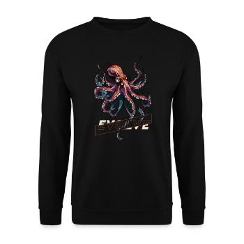 Kraken en évolution - Sweat-shirt Unisexe - noir - Devant - Alina (178cm) & Michal (187cm)