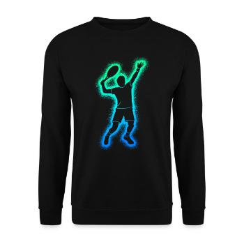 Tennisspieler Jungen Herren Tennis Kinder - Unisex Pullover - Schwarz - Vorne - Alina (178cm) & Michal (187cm)