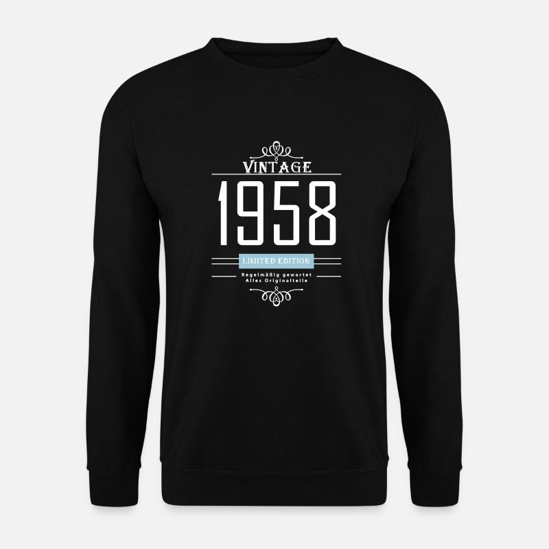 Vintage 1958 - Limited Edition (Vektor) - Unisex Pullover - Schwarz