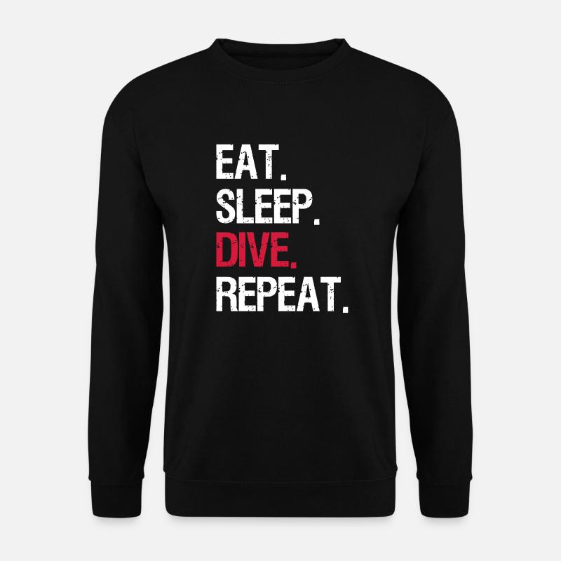 Eat Sleep Dive Repeat - Unisex Pullover - Schwarz