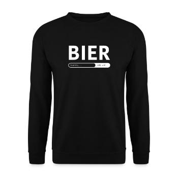 Bie loading - Unisex Pullover - Schwarz - Vorne - Alina (178cm) & Michal (187cm)
