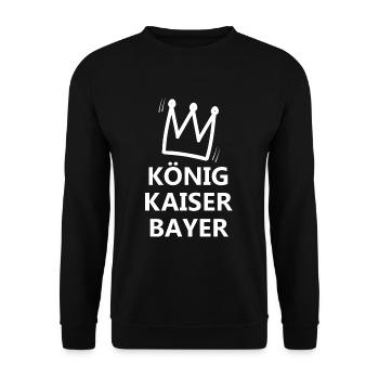 Die Könige aus Bayern - Unisex Pullover - Schwarz - Vorne - Alina (178cm) & Michal (187cm)