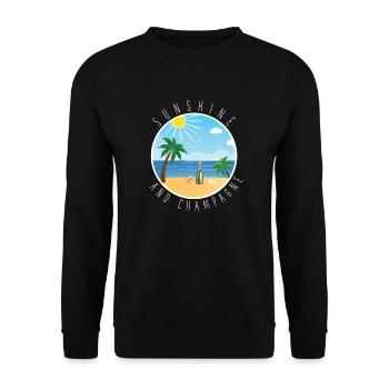 ensoleillement et - Sweat-shirt Unisexe - noir - Devant - Alina (178cm) & Michal (187cm)