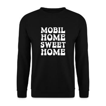 mobil home sweet home - Sweat-shirt Unisexe - noir - Devant - Alina (178cm) & Michal (187cm)