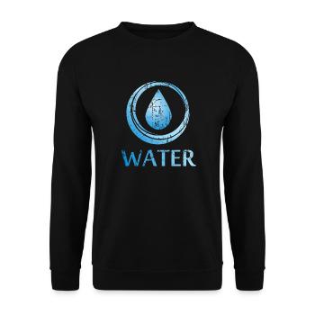 Four elements of water - Unisex Sweatshirt - black - Front - Alina (178cm) & Michal (187cm)