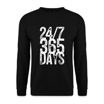 WORKAHOLIC 24/7 WORKHORSE HAMSTER WHEEL - Unisex Sweatshirt - black - Front - Alina (178cm) & Michal (187cm)