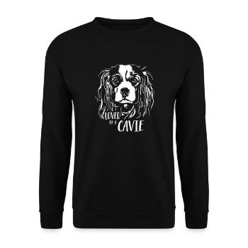CAVALIER KING CHARLES SPANIEL loved Cavie Wilsigns - Unisex Sweatshirt - black - Front - Alina (178cm) & Michal (187cm)