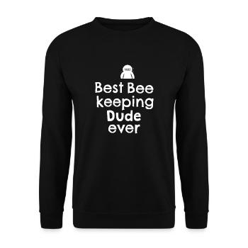 Best bee keeping dude ever - Unisex Sweatshirt - black - Front - Alina (178cm) & Michal (187cm)