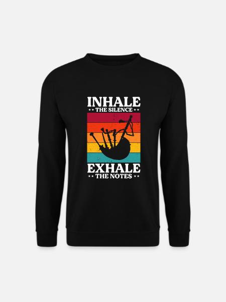 Bagpipe training and bagpipe playing - Unisex Sweatshirt - black