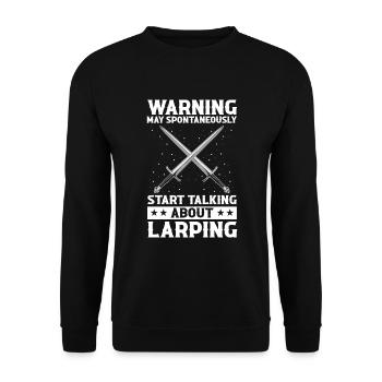 Citation Larper pour les jeux de rôle GN et fantastiques - Sweat-shirt Unisexe - noir - Devant - Alina (178cm) & Michal (187cm)