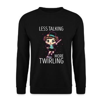 Professionelles Stabdänzerin für Majorette - Unisex Pullover - Schwarz - Vorne - Alina (178cm) & Michal (187cm)