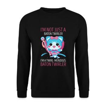 Gymnastik Design für Taktstock drehen - Unisex Pullover - Schwarz - Vorne - Alina (178cm) & Michal (187cm)