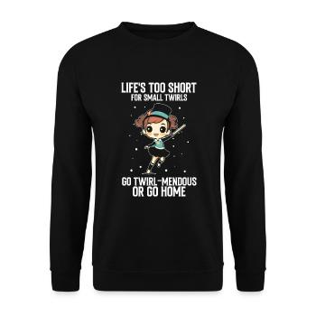 Stocktanz Design für Stabtänzerin - Unisex Pullover - Schwarz - Vorne - Alina (178cm) & Michal (187cm)