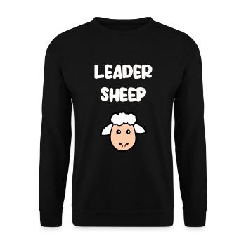Leadersheep - Sweat-shirt Unisexe - noir - Devant - Alina (178cm) & Michal (187cm)