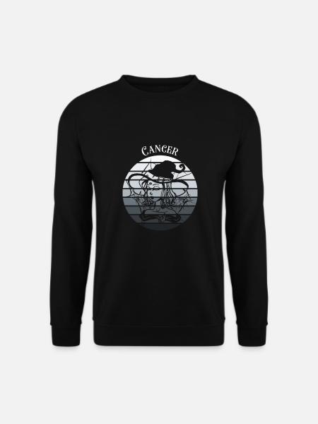 Logo rétro signe astrologique "Cancer" - Sweat-shirt Unisexe - noir