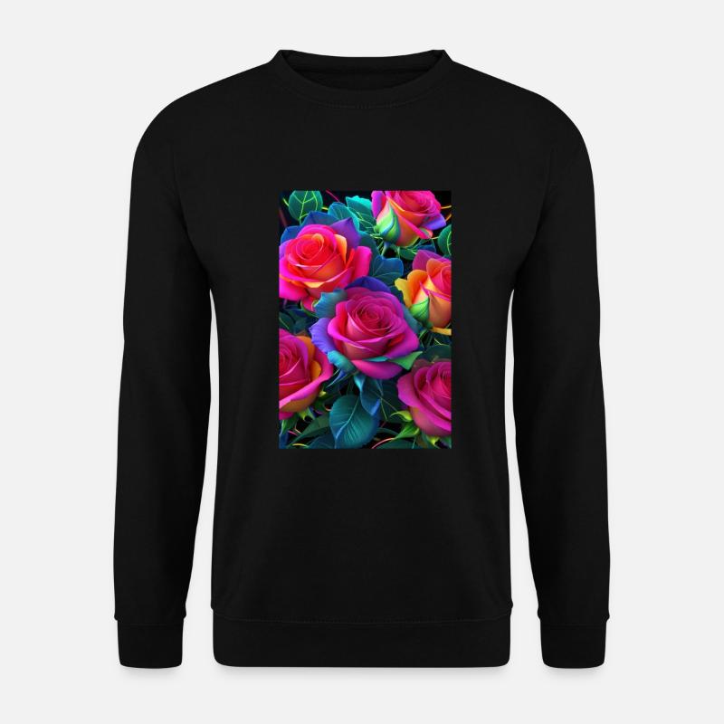 Blumen 145 - Unisex Pullover - Schwarz