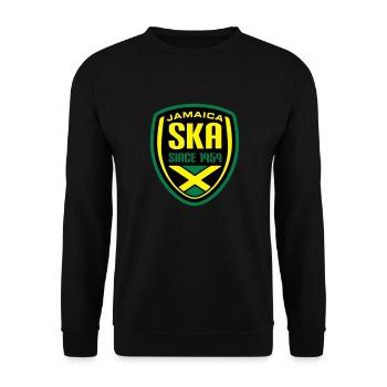 Ska Wappen_2 - Unisex Sweatshirt - black - Front - Alina (178cm) & Michal (187cm)
