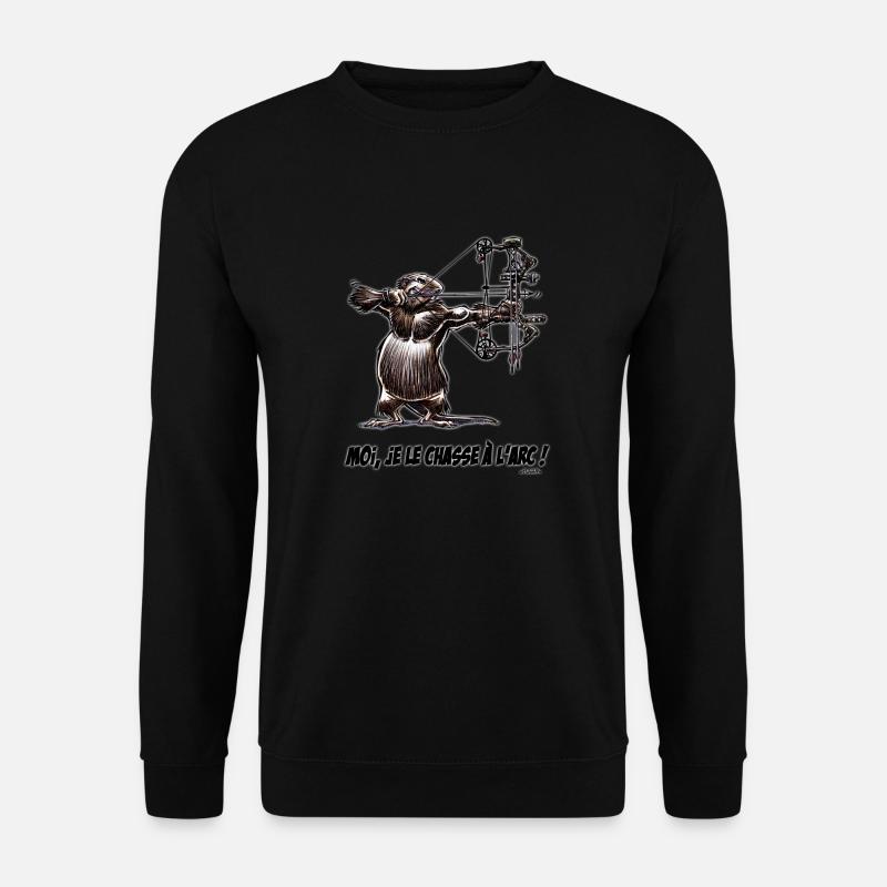 Le Ragondin, Moi Je Le Chasse A l'arc ! Black - Sweat-shirt Unisexe - noir