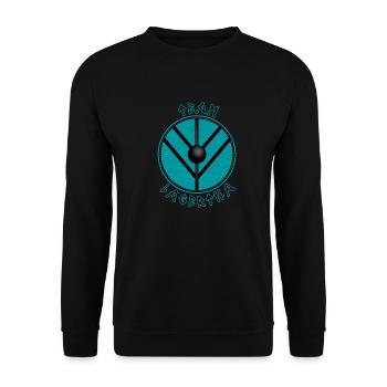 Team Lagertha - Unisex Pullover - Schwarz - Vorne - Alina (178cm) & Michal (187cm)