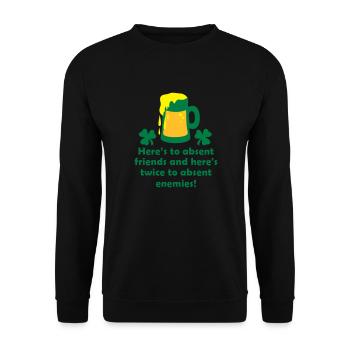 toast pour la tasse à bière de saint-patrick - Sweat-shirt Unisexe - noir - Devant - Alina (178cm) & Michal (187cm)
