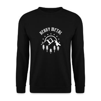 Witziges Heavy Metal Shirt - Unisex Pullover - Schwarz - Vorne - Alina (178cm) & Michal (187cm)