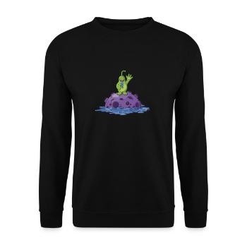 Alien bande dessinée douce - Sweat-shirt Unisexe - noir - Devant - Alina (178cm) & Michal (187cm)