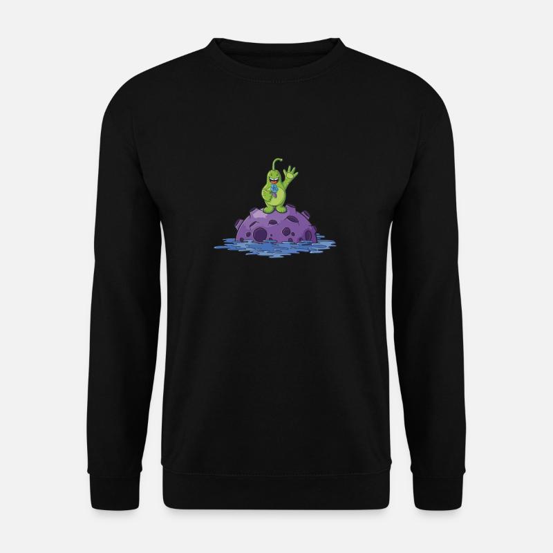 Süßes Comic Alien - Unisex Pullover - Schwarz