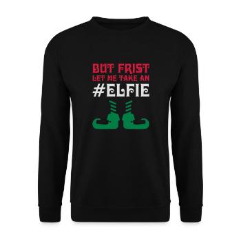 Elf elfie - Unisex Pullover - Schwarz - Vorne - Alina (178cm) & Michal (187cm)