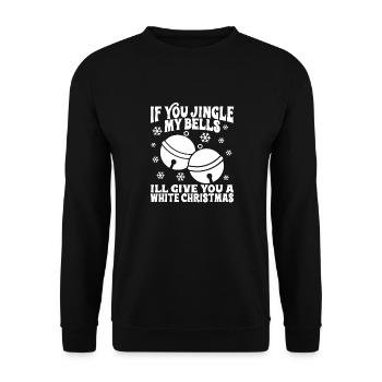 Funny Christmas Shirt - Unisex Sweatshirt - black - Front - Alina (178cm) & Michal (187cm)