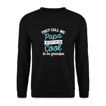 Papa to cool cadeau - Sweat-shirt Unisexe - noir - Devant - Alina (178cm) & Michal (187cm)