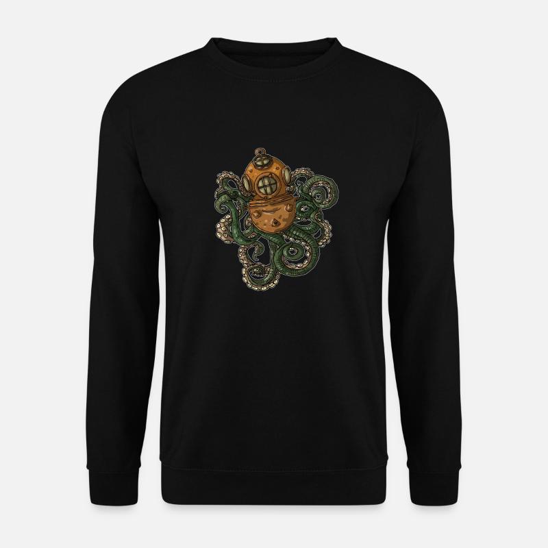 Tauchhelmkrake - Unisex Pullover - Schwarz
