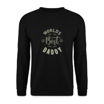 World's Best Daddy - Unisex Sweatshirt - black - Front - Alina (178cm) & Michal (187cm)