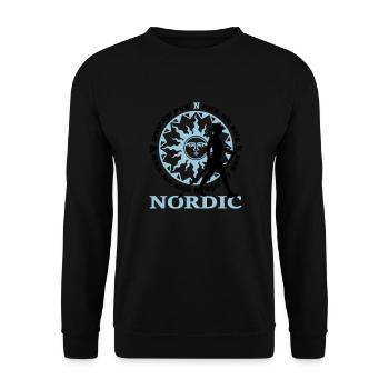 Nordic 2C - Farbwechsel - Unisex Pullover - Schwarz - Vorne - Alina (178cm) & Michal (187cm)