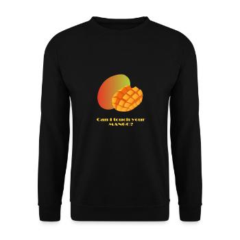 Puis-je toucher votre MANGO? - Sweat-shirt Unisexe - noir - Devant - Alina (178cm) & Michal (187cm)