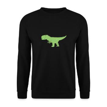 Dinosaurier - Unisex Pullover - Schwarz - Vorne - Alina (178cm) & Michal (187cm)