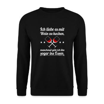 I love wine - Beaujolais Nouveau Day - Unisex Sweatshirt - black - Front - Alina (178cm) & Michal (187cm)