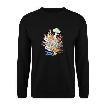 Faites des conseils! / Champignons / champignons - Sweat-shirt Unisexe - noir - Devant - Alina (178cm) & Michal (187cm)
