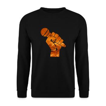 Révolution Microphone Arts Martiaux Idée Cadeau Feu - Sweat-shirt Unisexe - noir - Devant - Alina (178cm) & Michal (187cm)