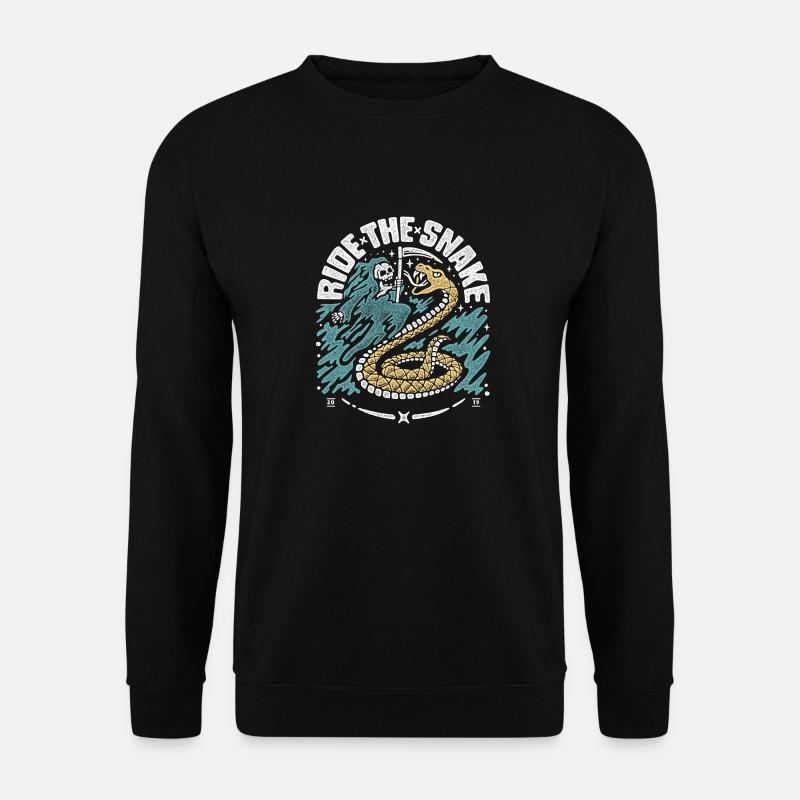 ride the snake - Sweat-shirt Unisexe - noir
