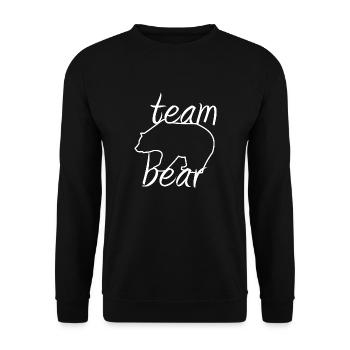 Team Bär - Unisex Pullover - Schwarz - Vorne - Alina (178cm) & Michal (187cm)