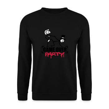 Game Over Party - Unisex Sweatshirt - black - Front - Alina (178cm) & Michal (187cm)