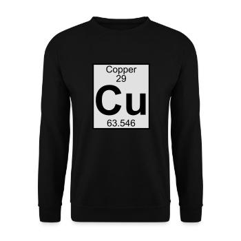 Copper (Cu) (element 29) - Unisex Sweatshirt - black - Front - Alina (178cm) & Michal (187cm)