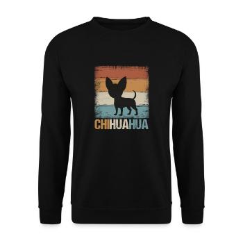 Chihuahua - Sweat-shirt Unisexe - noir - Devant - Alina (178cm) & Michal (187cm)