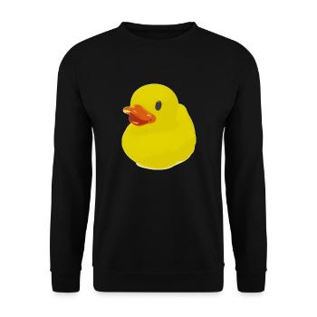 Ente, Badeente, Duck, Rubber Ducky - Sweat-shirt Unisexe - noir - Devant - Alina (178cm) & Michal (187cm)