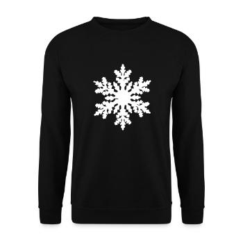 flocon de neige 2 - Sweat-shirt Unisexe - noir - Devant - Alina (178cm) & Michal (187cm)