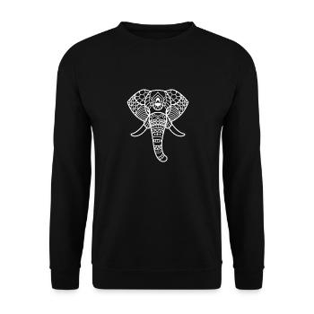 Éléphant Art Art Terre Inde Protection de l’environnement - Sweat-shirt Unisexe - noir - Devant - Alina (178cm) & Michal (187cm)
