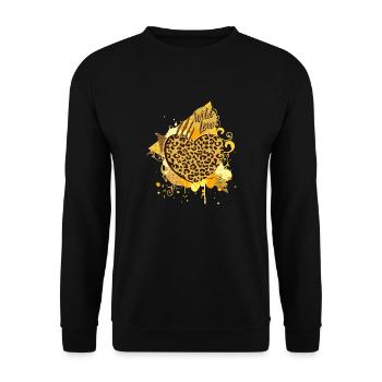 Wild Love (heart) 01 - Unisex Sweatshirt - black - Front - Alina (178cm) & Michal (187cm)