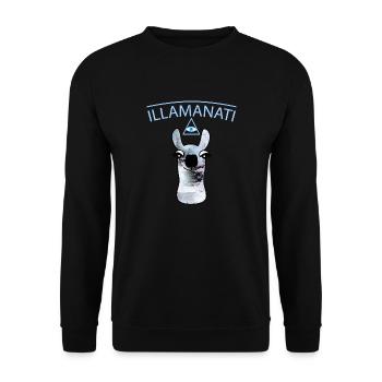 Illamanati (c) - Unisex Sweatshirt - black - Front - Alina (178cm) & Michal (187cm)