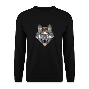 wolf - Unisex Pullover - Schwarz - Vorne - Alina (178cm) & Michal (187cm)